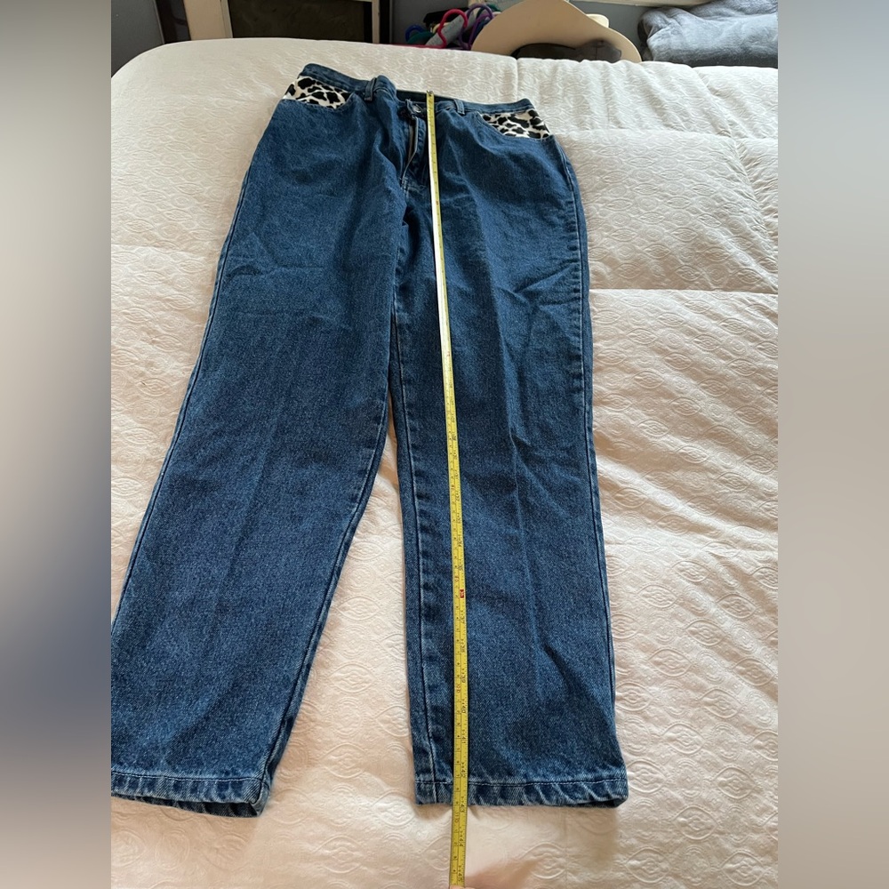 Ivana Women's Blue Jeans with Patterned Waist size 18 - Picture 2 of 10